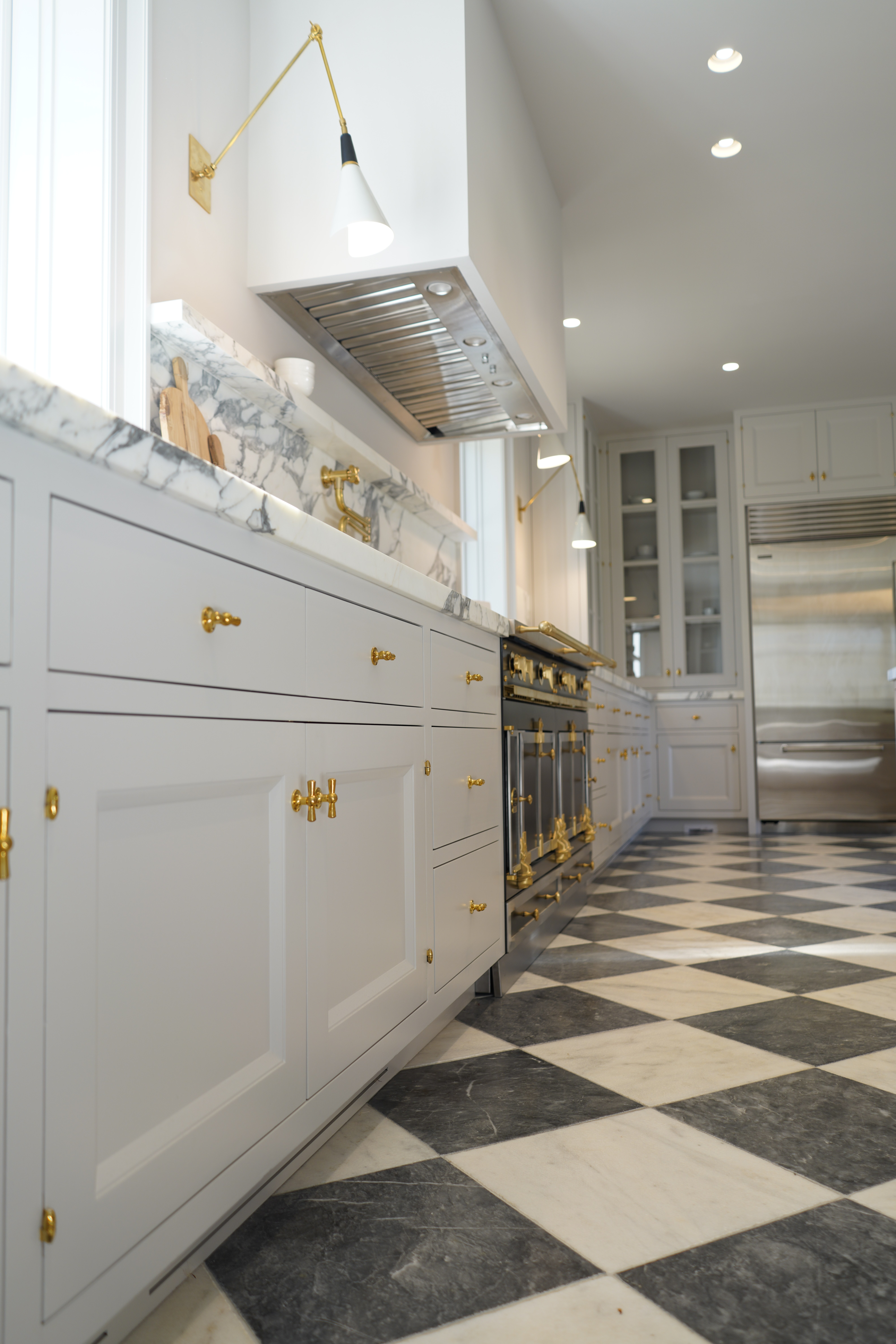 Custom white kitchen cabinet panel overview installation