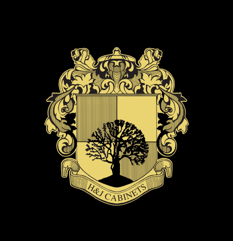 H & J Cabinets logo, fine custom cabinetry Orange County California since 1988